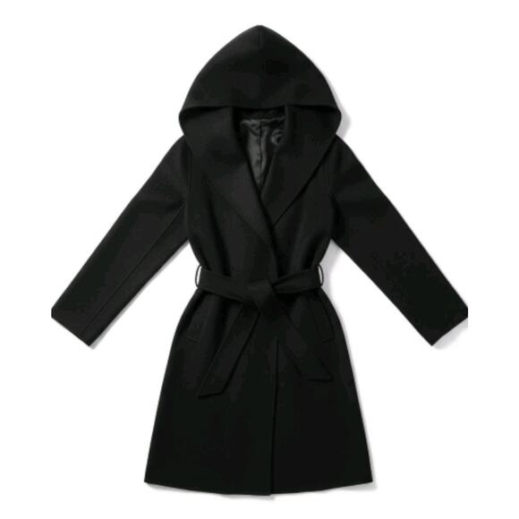Zara Jackets & Blazers - Zara Black Hooded Coat Brand New NWOT